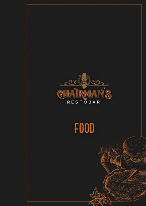 Chairman's Restobar Menu, Menu for Chairman's Restobar.